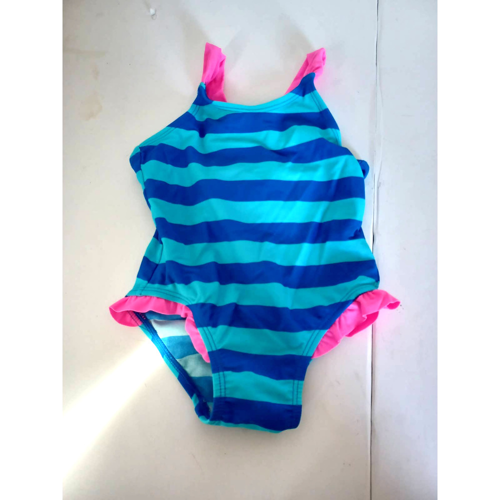 Baby Girls Size 12 to 18 Months Swim Suit Bathing Suit Swim Wear Blue and Pink
